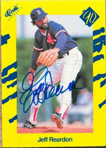 Jeff Reardon Signed 1990 Classic Yellow Baseball Card - Boston Red Sox - PastPros