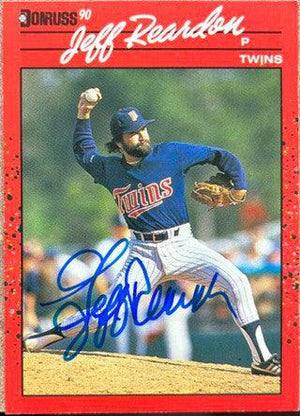 Jeff Reardon Signed 1990 Donruss Baseball Card - Minnesota Twins - PastPros