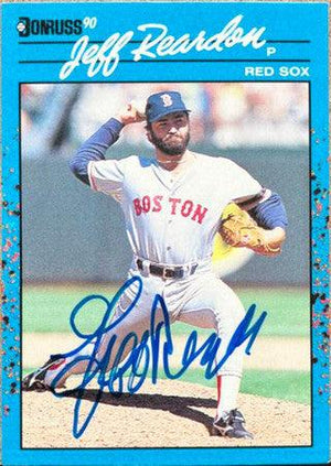 Jeff Reardon Signed 1990 Donruss Baseball's Best Baseball Card - Boston Red Sox - PastPros