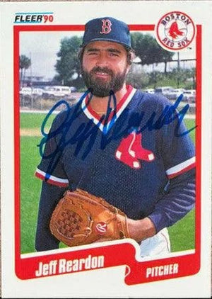 Jeff Reardon Signed 1990 Fleer Update Baseball Card - Boston Red Sox
