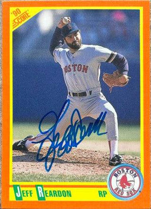Jeff Reardon Signed 1990 Score Rookie Traded Baseball Card - Boston Red Sox - PastPros
