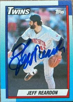 Jeff Reardon Signed 1990 Topps Baseball Card - Minnesota Twins