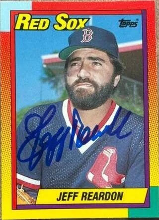 Jeff Reardon Signed 1990 Topps Traded Baseball Card - Boston Red Sox