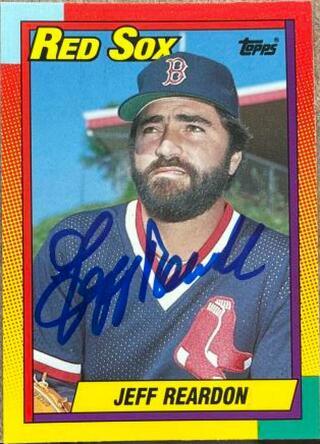 Jeff Reardon Signed 1990 Topps Traded Baseball Card - Boston Red Sox - PastPros