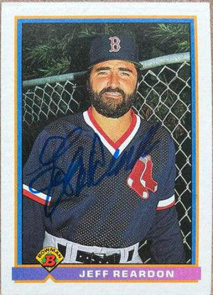 Jeff Reardon Signed 1991 Bowman Baseball Card - Boston Red Sox - PastPros