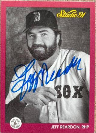 Jeff Reardon Signed 1991 Studio Baseball Card - Boston Red Sox - PastPros