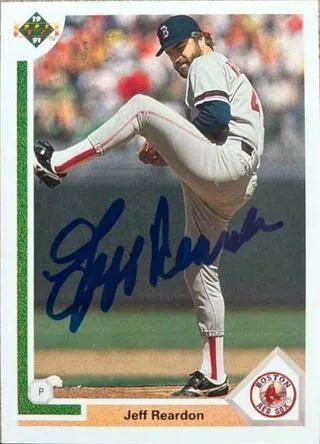 Jeff Reardon Signed 1991 Upper Deck Baseball Card - Boston Red Sox