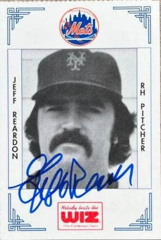 Jeff Reardon Signed 1991 WIZ Baseball Card - New York Mets