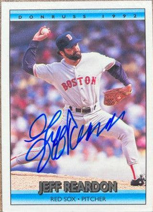 Jeff Reardon Signed 1992 Donruss Baseball Card - Boston Red Sox - PastPros