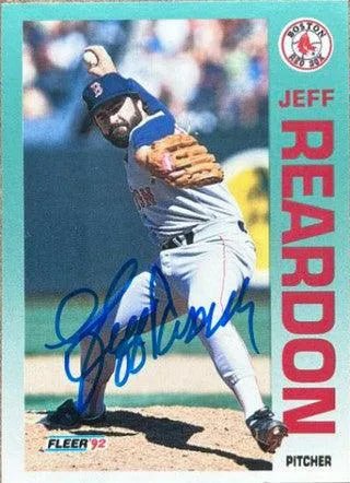 Jeff Reardon Signed 1992 Fleer Baseball Card - Boston Red Sox