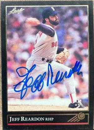Jeff Reardon Signed 1992 Leaf Black Gold Baseball Card - Boston Red Sox