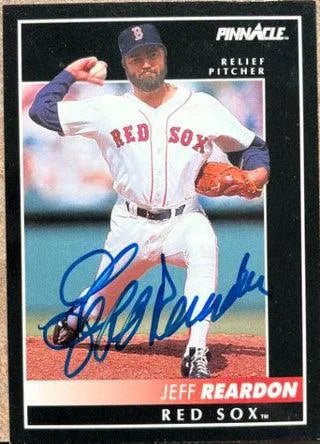 Jeff Reardon Signed 1992 Pinnacle Baseball Card - Boston Red Sox