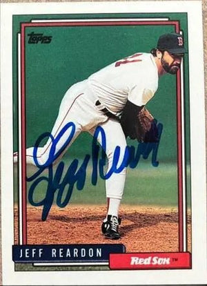 Jeff Reardon Signed 1992 Topps Baseball Card - Boston Red Sox