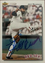 Jeff Reardon Signed 1992 Upper Deck Baseball Card - Boston Red Sox