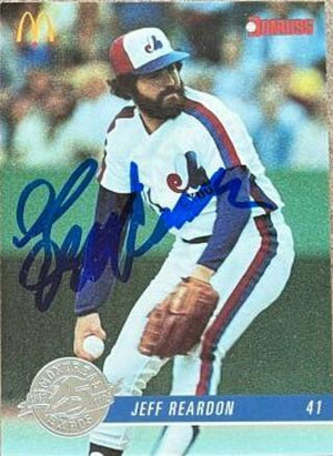 Jeff Reardon Signed 1993 Donruss McDonald's Baseball Card - Montreal Expos - PastPros