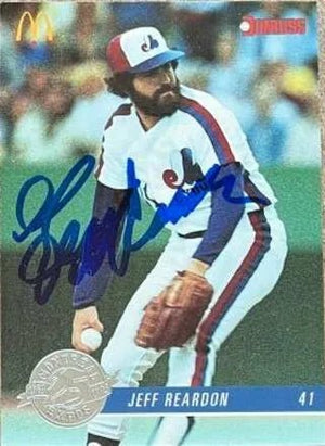 Jeff Reardon Signed 1993 Donruss McDonald's Baseball Card - Montreal Expos
