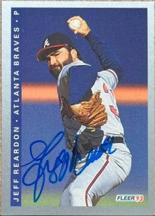 Jeff Reardon Signed 1993 Fleer Baseball Card - Atlanta Braves