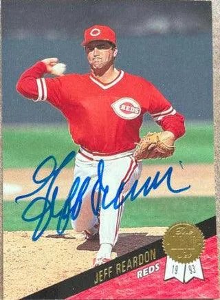 Jeff Reardon Signed 1993 Leaf Baseball Card - Cincinnati Reds