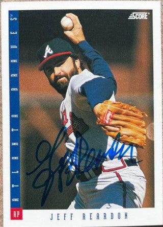 Jeff Reardon Signed 1993 Score Baseball Card - Atlanta Braves - PastPros