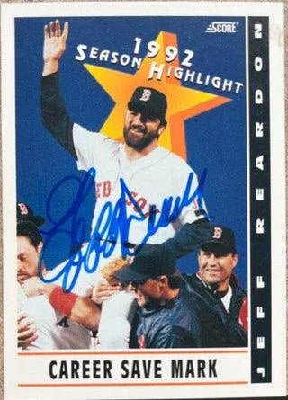 Jeff Reardon Signed 1993 Score Season Highlight Baseball Card - Boston Red Sox