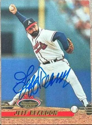 Jeff Reardon Signed 1993 Stadium Club Baseball Card - Atlanta Braves