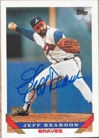 Jeff Reardon Signed 1993 Topps Baseball Card - Atlanta Braves