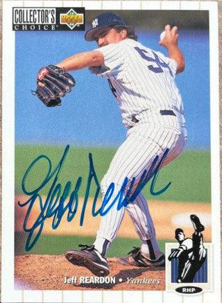 Jeff Reardon Signed 1994 Collector's Choice Baseball Card - New York Yankees - PastPros