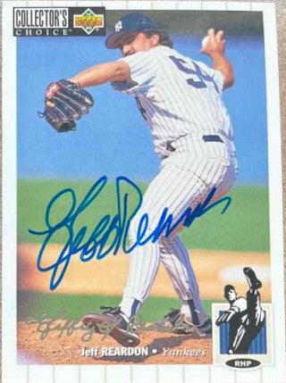 Jeff Reardon Signed 1994 Collector's Choice Silver Signature Baseball Card - New York Yankees - PastPros