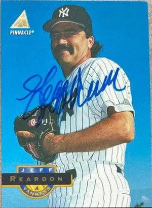 Jeff Reardon Signed 1994 Pinnacle Baseball Card - New York Yankees