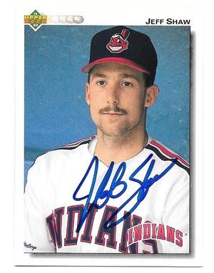 Jeff Shaw Signed 1992 Upper Deck Baseball Card - Cleveland Indians - PastPros