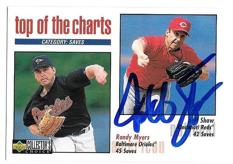 Jeff Shaw Signed 1998 Collector's Choice Baseball Card - Top of the Charts - PastPros