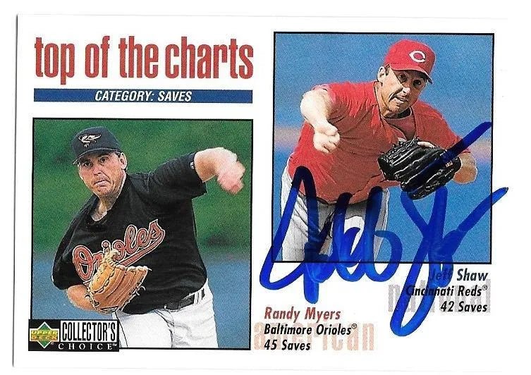 Jeff Shaw Signed 1998 Collector's Choice Baseball Card - Top of the Charts