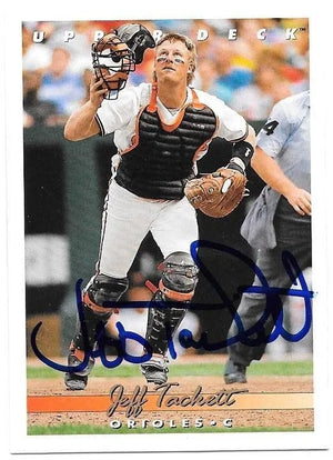 Jeff Tackett Signed 1993 Upper Deck Baseball Card - Baltimore Orioles
