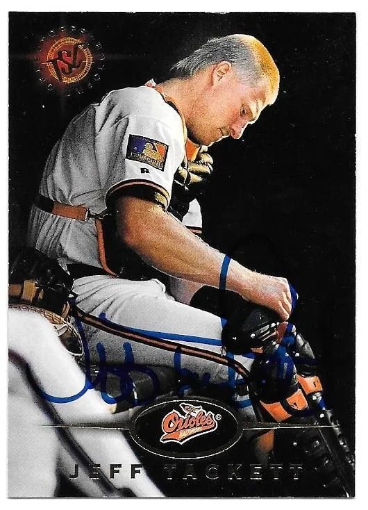 Jeff Tackett Signed 1995 Stadium Club Baseball Card - Baltimore Orioles