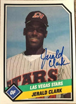 Jerald Clark Signed 1989 CMC Baseball Card