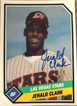 Jerald Clark Signed 1989 CMC Baseball Card