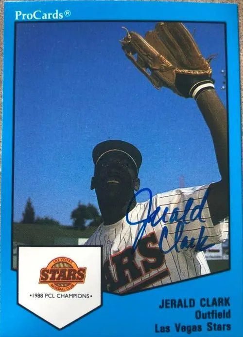 Jerald Clark Signed 1989 Pro Cards Baseball Card
