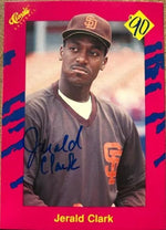 Jerald Clark Signed 1990 Classic Baseball Card - San Diego Padres