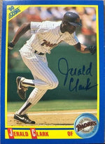 Jerald Clark Signed 1990 Score Baseball Card - San Diego Padres