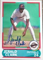 Jerald Clark Signed 1990 Score Young Superstars Baseball Card - PastPros