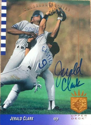 Jerald Clark Signed 1993 SP Baseball Card - Colorado Rockies