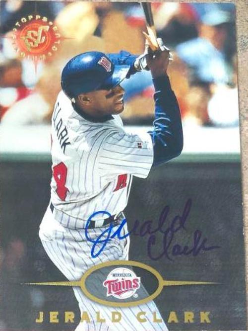 Jerald Clark Signed 1995 Stadium Club Baseball Card - Minnesota Twins - PastPros