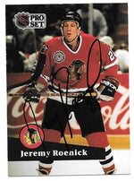 Jeremy Roenick Signed 1991-92 Pro Set Hockey Card - Chicago Blackhawks - PastPros