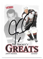 Jeremy Roenick Signed 2001-02 Upper Deck Victory Hockey Card - Chicago Blackhawks - PastPros