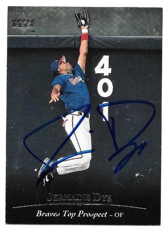 Jermaine Dye Signed 1995 Upper Deck Minors Baseball Card - Atlanta Braves