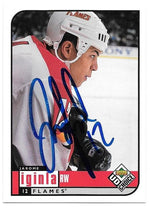 Jerome Iginla Signed 1998-99 Collector's Choice Hockey Card - Calgary Flames - PastPros