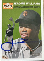 Jerome Williams Signed 2003 Topps Heritage Baseball Card - San Francisco Giants