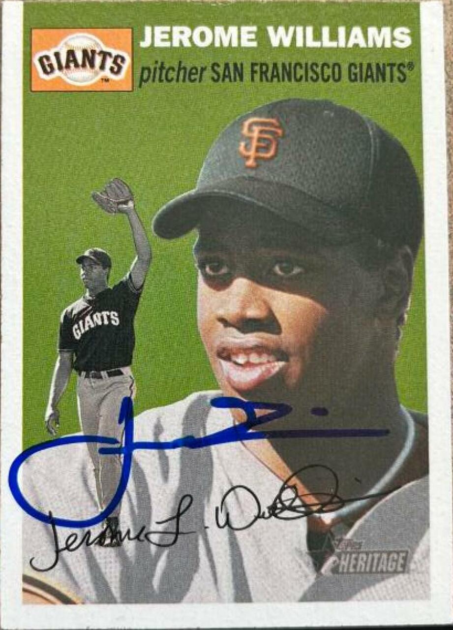 Jerome Williams Signed 2003 Topps Heritage Baseball Card - San Francisco Giants - PastPros