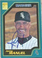 Jerry Manuel Signed 2001 Topps Baseball Card - Chicago White Sox