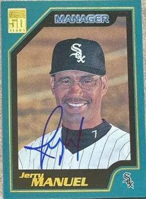 Jerry Manuel Signed 2001 Topps Baseball Card - Chicago White Sox